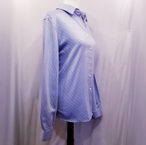 FOXCROFT Button Down Pinstriped Wrinkle Free - Picture 2 of 8